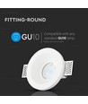 EN: VT-859 GU10 FITTING ROUND-WHITE