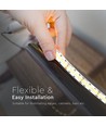 15W/m LED Strip Light - Samsung Chip, 6400K, IP20, 10m/Rulle