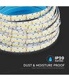 15W/m LED Strip Light - Samsung Chip, 6400K, IP20, 10m/Rulle