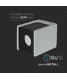 GU10 påbygningsspot - Grå/Gun black, betonlook, IP20 indendørs, uden lyskilde