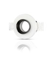 GU10 indbygningsspot i gips - Rund, hvid/krom, Ø10cm, IP20, uden lyskilde