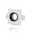 GU10 indbygningsspot i hvid gips, kvadratisk - 100x100 mm, IP20 indendørs, 5 års garanti