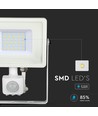 PIR Sensor Projektør 30W - Samsung Chip, 3000K, Hvid Hus