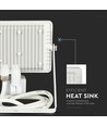PIR Sensor Projektør 30W - Samsung Chip, 3000K, Hvid Hus