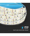 12W/m LED Striplys - Samsung Chip, 6500K, IP20, 5m/rulle