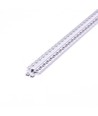 2m aluminiumsprofil til indbygning - Inkl. mælkehvidt cover, sølv, til LED strips op til 9,5mm