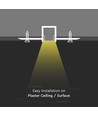 2m aluminiumsprofil til indbygning - Inkl. mælkehvidt cover, sølv, til LED strips op til 9,5mm