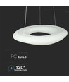 82W Rund LED Designer Pendel - CCT: 3i1, Ø750*H2000, Dæmpbar, Hvid