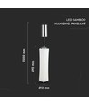 18W Designer pendel, dæmpbar - 1200lm, varm hvid, hvid, 3000K