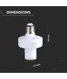 E27 Wi-Fi smart fatning - Max 20W, virker med Alexa og Google Home, hvid