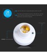 E27 Wi-Fi smart fatning - Max 20W, virker med Alexa og Google Home, hvid