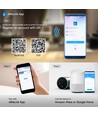 WiFi 3-vejs touch afbryder, sort - 2200W, virker med Google Home og Alexa, 3 Gang 1 Way