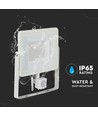50W LED projektør med sensor - IP65, 4000lm, varm hvid, PIR bevægelsessensor, hvid kant