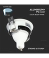 GU10 indbygningsspot - Rund, hvid/sort, aluminium, Ø7,9 cm, hul: Ø7,2 cm, uden lyskilde