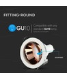 GU10 indbygningsspot - Rund, hvid/rose gold, aluminium, hul: Ø7,2 cm, IP20 indendørs