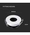GU10 indbygningsspot - Rund, hvid/sort, aluminium, hul: Ø7,5 cm, mål: Ø8 cm