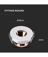GU10 indbygningsspot - Rund, hvid og rose gold, aluminium, IP20 indendørs