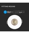 GU10 indbygningsspot - Rund, hvid og rose gold, aluminium, IP20 indendørs