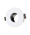 GU10 indbygningsspot - Hvid/krom, aluminium, Hul: Ø7,5 cm, Mål: Ø8 cm