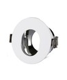 GU10 indbygningsspot - Rund, hvid/krom, IP20, Hul: Ø7,5 cm, Mål: Ø8 cm