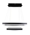 115W Soft Light lysekrone, dæmpbar - 6300lm, 3000K, sort, 360 grader, højde 120cm