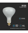 R125 LED Straight Glødetråd Pære 8W E27, 6500K, Dæmpbar