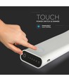 6,5W fleksibel LED bordlampe, genopladelig - 12V, hvid, dæmpbar, 3-i-1 CCT, touch-styring