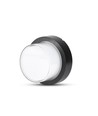 12W rund LED væglampe - IP65, sort, 3000K, inkl. lyskilde