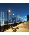 15W LED solcelle gadelampe - 1600lm, IP65, sort, bevægelsessensor, 7.4V lithium batteri