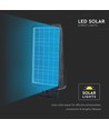 15W LED solcelle gadelampe - 1600lm, IP65, sort, bevægelsessensor, 7.4V lithium batteri