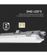 120cm 18W vandtæt komplet LED armatur - 1700lm, IP65, 120 grader