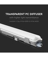 150cm 22W vandtæt LED armatur - IP65, 6400K, inkl. LED rør