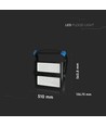 500W LED projektør, dæmpbar - Samsung LED chip, Meanwell driver, IP65, 4000K, 120lm/W
