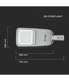 120W LED gadelampe - 130lm/W, IP65, Samsung LED chip, Inventronics driver, grå