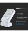 V-Tac IP65 infrarød bevægelsessensor, hvid - 360 grader, 20m rækkevidde, max 1000W LED, udendørs/indendørs
