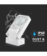 V-Tac IP65 infrarød bevægelsessensor, hvid - 360 grader, 20m rækkevidde, max 1000W LED, udendørs/indendørs