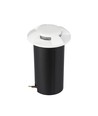 1W LED steplight til indbygning, 12V - IP67, 4-vejs lys, kold hvid, Ø6cm, hvid kant
