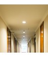 35W Ø16cm LED hotel downlight, RA95 - 2300lm, 0-27° justerbar spredning, sølv reflektor, Hul: Ø15cm