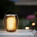Solcelle luksus havelampe 4-i-1 - Sort, flammeeffekt, 65cm høj