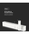 3W+3W LED hotel sengelampe - Hvid, 3000K, aluminium, væglampe