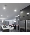 18W kvadratisk LED indbygningspanel med Samsung chip - 1350lm, hvid kant, 5 års garanti, hul: Ø7,5-10 cm, mål: 17x17 cm