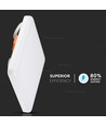 18W kvadratisk LED indbygningspanel med Samsung chip - 1350lm, hvid kant, 5 års garanti, hul: Ø7,5-10 cm, mål: 17x17 cm