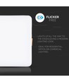 18W kvadratisk LED indbygningspanel med Samsung chip - 1350lm, hvid kant, 5 års garanti, hul: Ø7,5-10 cm, mål: 17x17 cm