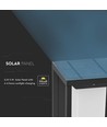 2W LED solcelle væglampe med sensor, Samsung LED chip - IP65, 3000K, grå, 220lm, udendørs