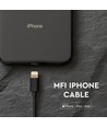 1,5m MFI iPhone kabel - sort