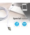 1,5m MFi iPhone kabel - hvid