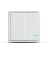 2-tang trådløs afbryder, 1-vejs - IP54, hvid, 86x86mm, batteridrevet, rækkevidde op til 600m