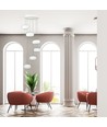 76W Designer pendel, dæmpbar - 6500lm, 3000K, TRIAC fasedæmp, 120 grader, sort finish