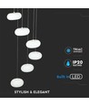 76W Designer pendel, dæmpbar - 6500lm, 3000K, TRIAC fasedæmp, 120 grader, sort finish