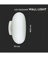 LED Væglampe 40W - Designer, TRIAC Dæmpbar, 3000K, Hvid